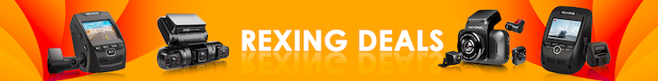A selection of Rexing dash cameras